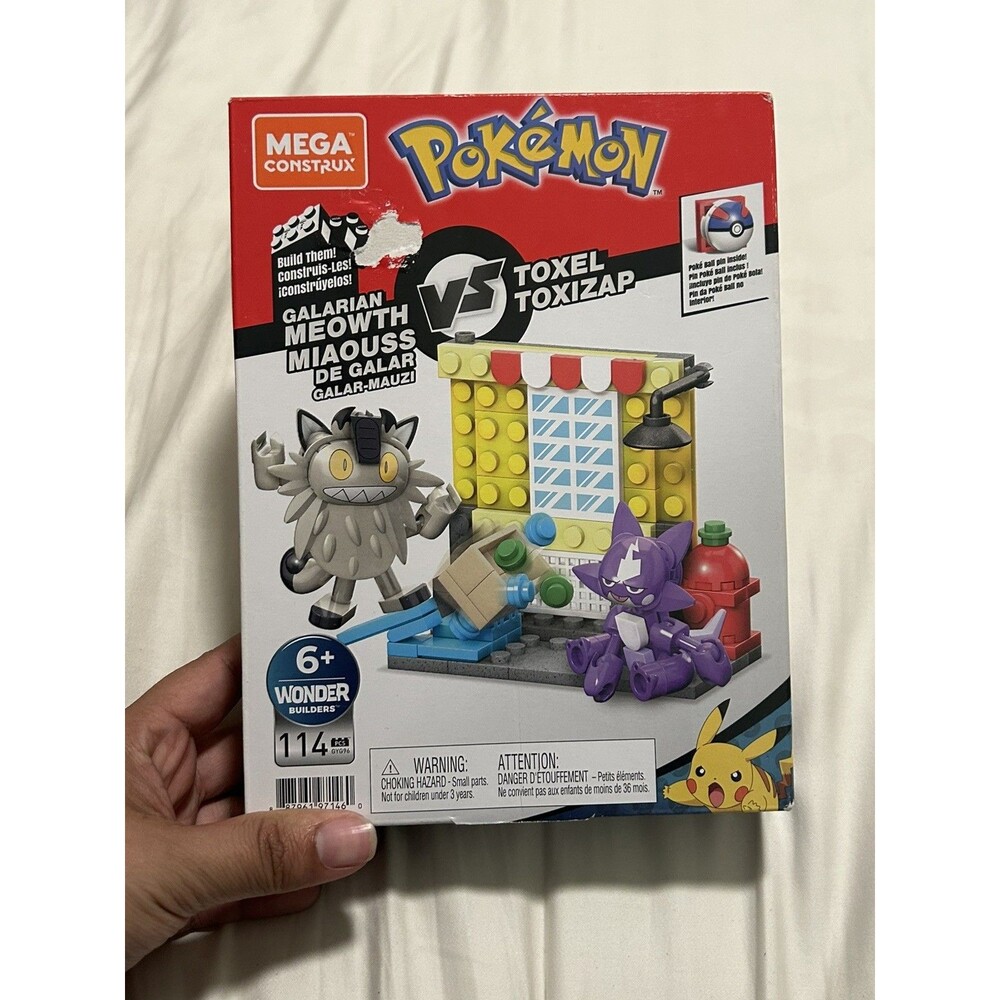 Mega Construx (2020) Pokémon: 114pc GALARIAN MEOWTH vs TOXEL Building Set